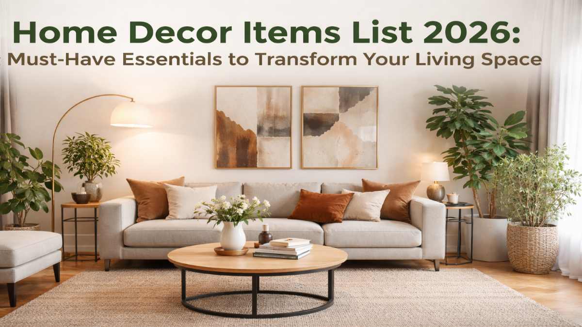 Home Decor Items List 2026: Must-Have Essentials to Transform Your Living Space